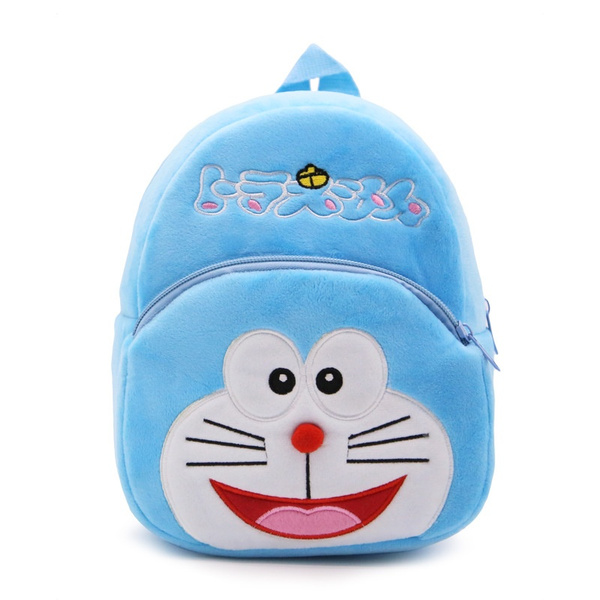 Doremon With Free Lunch Box, School Bag for Kids Soft Plush Backpack for  Small Kids Nursery